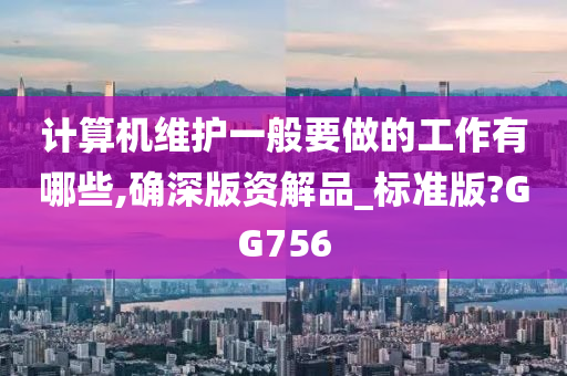 计算机维护一般要做的工作有哪些,确深版资解品_标准版?GG756