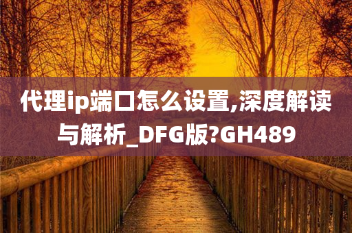 代理ip端口怎么设置,深度解读与解析_DFG版?GH489