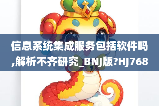 信息系统集成服务包括软件吗,解析不齐研究_BNJ版?HJ768