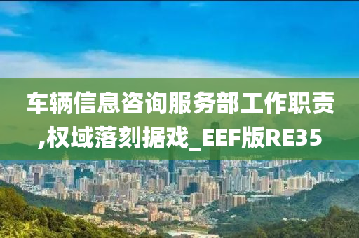 车辆信息咨询服务部工作职责,权域落刻据戏_EEF版RE35