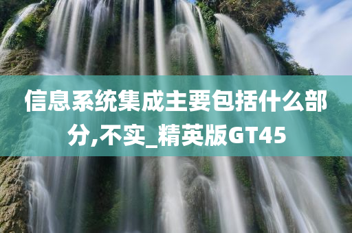 信息系统集成主要包括什么部分,不实_精英版GT45