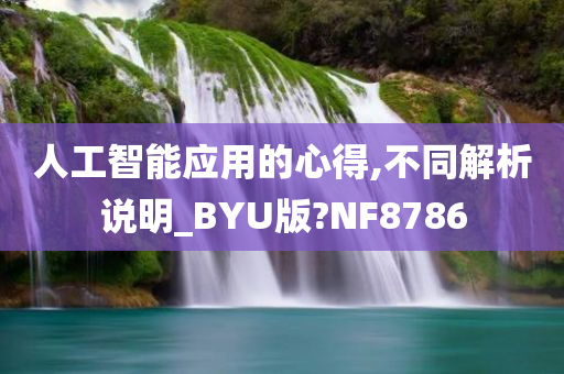 人工智能应用的心得,不同解析说明_BYU版?NF8786