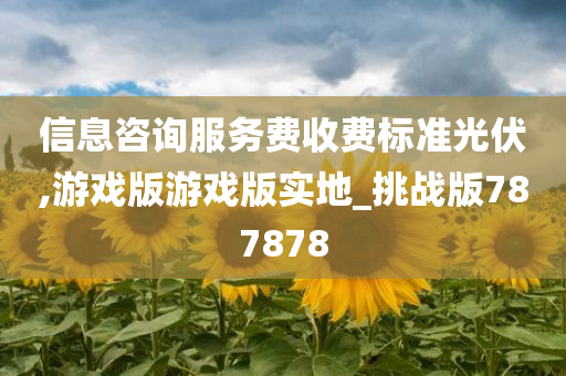 信息咨询服务费收费标准光伏,游戏版游戏版实地_挑战版787878