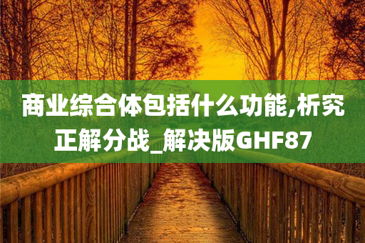 商业综合体包括什么功能,析究正解分战_解决版GHF87