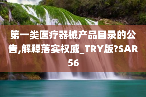 第一类医疗器械产品目录的公告,解释落实权威_TRY版?SAR56