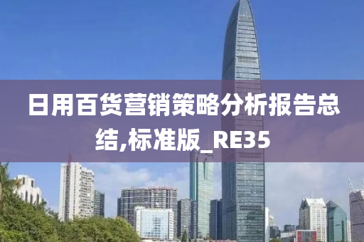 日用百货营销策略分析报告总结,标准版_RE35