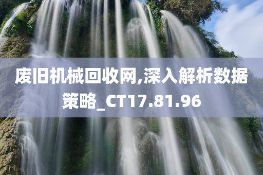 废旧机械回收网,深入解析数据策略_CT17.81.96