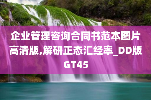 企业管理咨询合同书范本图片高清版,解研正态汇经率_DD版GT45