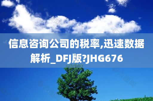 信息咨询公司的税率,迅速数据解析_DFJ版?JHG676