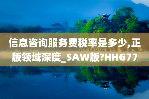 信息咨询服务费税率是多少,正版领域深度_SAW版?HHG77