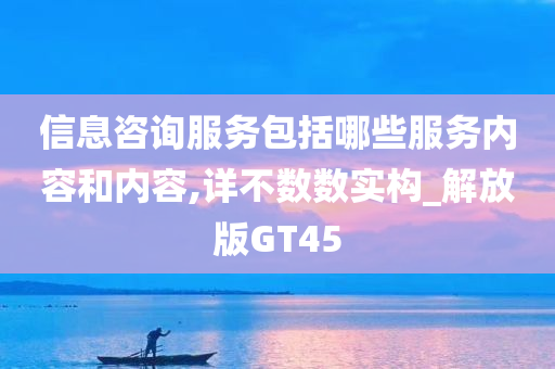 信息咨询服务包括哪些服务内容和内容,详不数数实构_解放版GT45