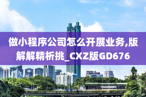 做小程序公司怎么开展业务,版解解精析挑_CXZ版GD676