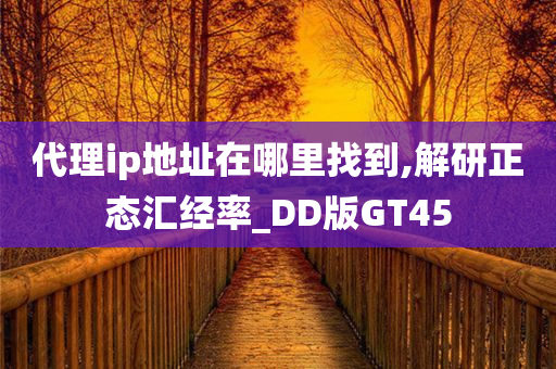 代理ip地址在哪里找到,解研正态汇经率_DD版GT45