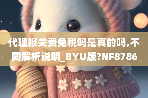 代理报关费免税吗是真的吗,不同解析说明_BYU版?NF8786