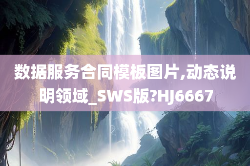 数据服务合同模板图片,动态说明领域_SWS版?HJ6667