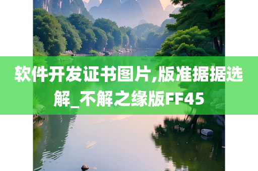 软件开发证书图片,版准据据选解_不解之缘版FF45