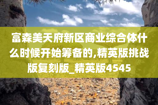 富森美天府新区商业综合体什么时候开始筹备的,精英版挑战版复刻版_精英版4545