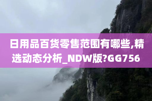 日用品百货零售范围有哪些,精选动态分析_NDW版?GG756