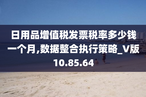 日用品增值税发票税率多少钱一个月,数据整合执行策略_V版10.85.64