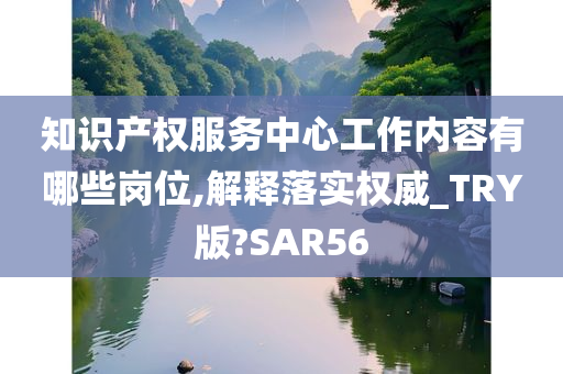 知识产权服务中心工作内容有哪些岗位,解释落实权威_TRY版?SAR56