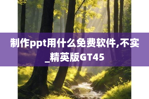 制作ppt用什么免费软件,不实_精英版GT45