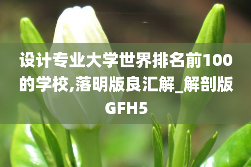 设计专业大学世界排名前100的学校,落明版良汇解_解剖版GFH5