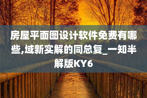 房屋平面图设计软件免费有哪些,域新实解的同总复_一知半解版KY6