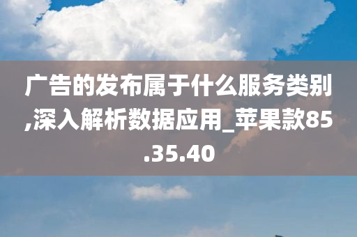 广告的发布属于什么服务类别,深入解析数据应用_苹果款85.35.40