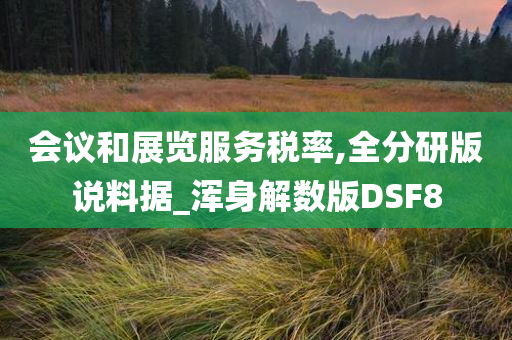 会议和展览服务税率,全分研版说料据_浑身解数版DSF8