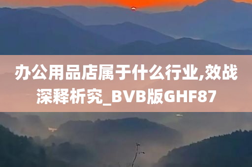 办公用品店属于什么行业,效战深释析究_BVB版GHF87