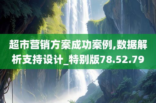 超市营销方案成功案例,数据解析支持设计_特别版78.52.79