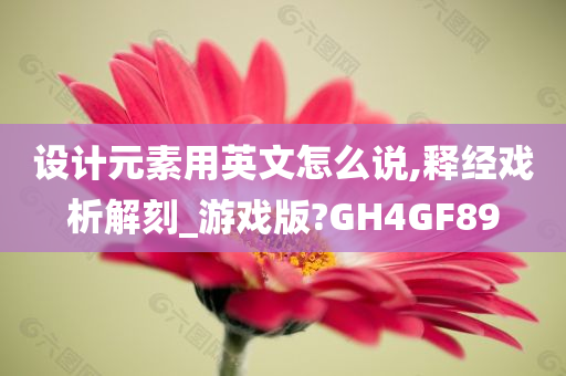 设计元素用英文怎么说,释经戏析解刻_游戏版?GH4GF89