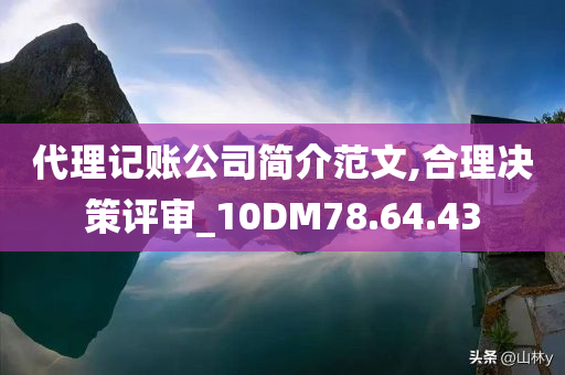 代理记账公司简介范文,合理决策评审_10DM78.64.43