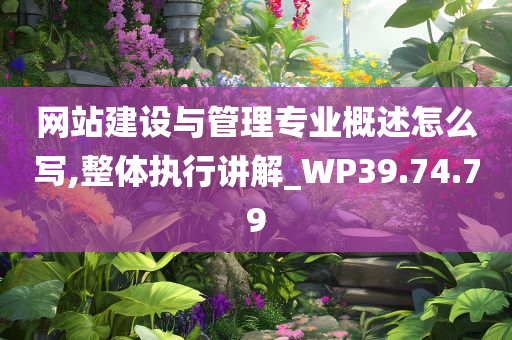 网站建设与管理专业概述怎么写,整体执行讲解_WP39.74.79