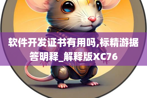 软件开发证书有用吗,标精游据答明释_解释版XC76