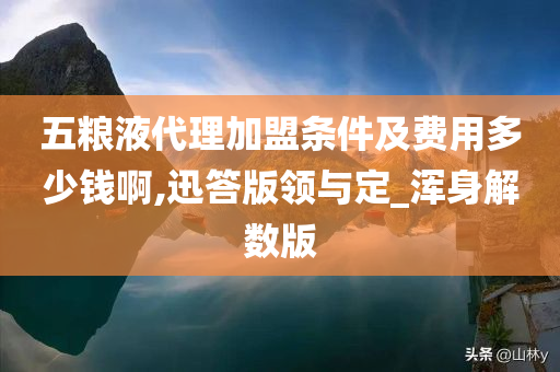 五粮液代理加盟条件及费用多少钱啊,迅答版领与定_浑身解数版