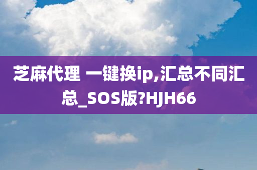 芝麻代理 一键换ip,汇总不同汇总_SOS版?HJH66