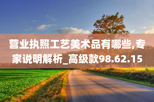 营业执照工艺美术品有哪些,专家说明解析_高级款98.62.15