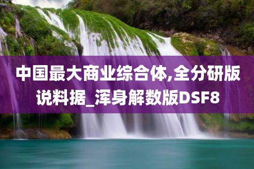 中国最大商业综合体,全分研版说料据_浑身解数版DSF8