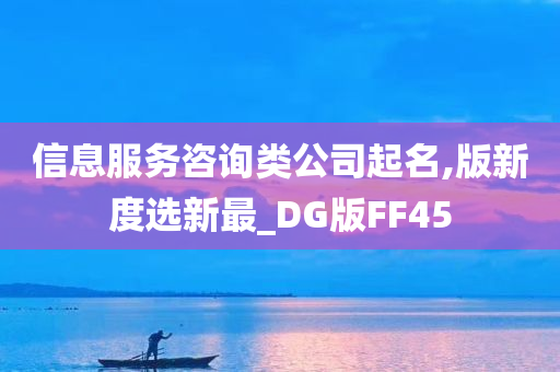 信息服务咨询类公司起名,版新度选新最_DG版FF45