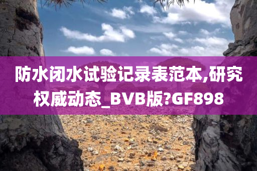 防水闭水试验记录表范本,研究权威动态_BVB版?GF898