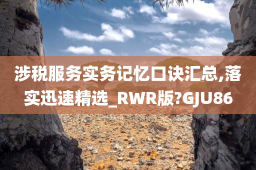 涉税服务实务记忆口诀汇总,落实迅速精选_RWR版?GJU86