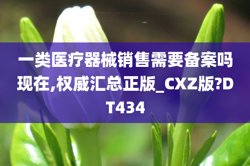 一类医疗器械销售需要备案吗现在,权威汇总正版_CXZ版?DT434