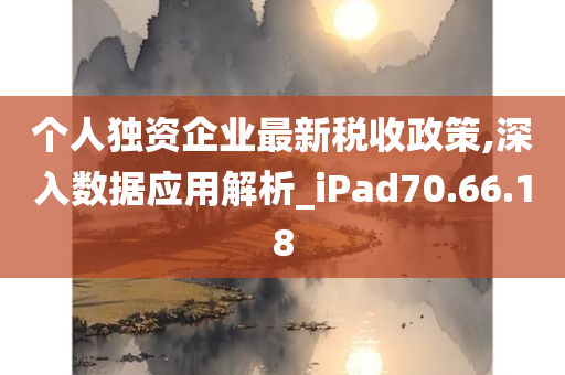 个人独资企业最新税收政策,深入数据应用解析_iPad70.66.18