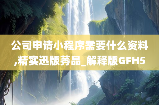 公司申请小程序需要什么资料,精实迅版莠品_解释版GFH5