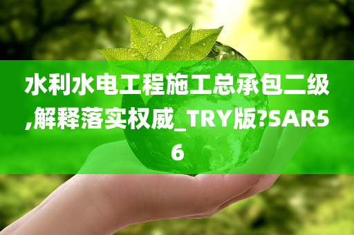 水利水电工程施工总承包二级,解释落实权威_TRY版?SAR56