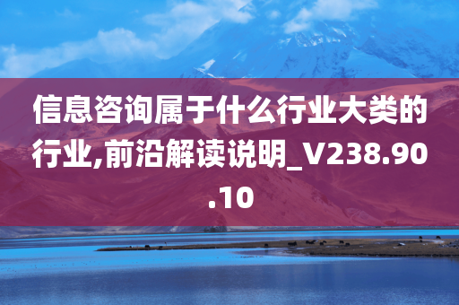 信息咨询属于什么行业大类的行业,前沿解读说明_V238.90.10