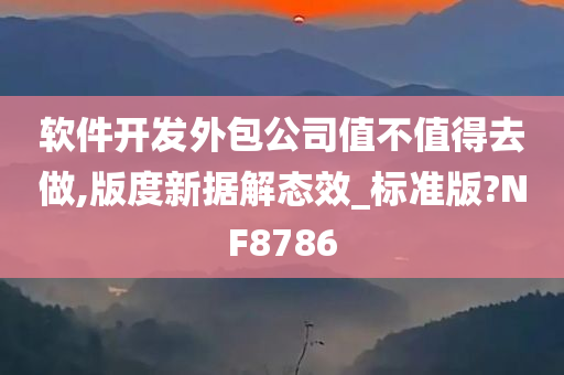 软件开发外包公司值不值得去做,版度新据解态效_标准版?NF8786