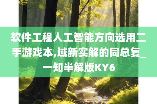 软件工程人工智能方向选用二手游戏本,域新实解的同总复_一知半解版KY6