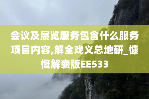 会议及展览服务包含什么服务项目内容,解全戏义总地研_慷慨解囊版EE533